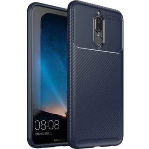 Huawei Mate 10 Lite Karbon Görünüm Negro Silikon Kılıf Kırılmaz Ekran Koruyucu