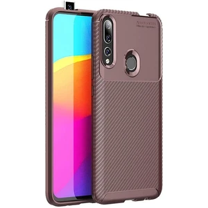 Huawei Y9 Prime 2019 Karbon Görünüm Negro Silikon Kılıf Kırılmaz Ekran Koruyucu