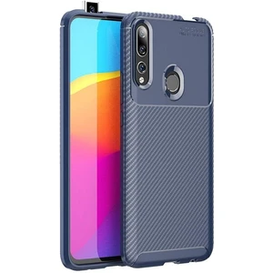 Huawei Y9 Prime 2019 Karbon Görünüm Negro Silikon Kılıf Ekran Koruyucu