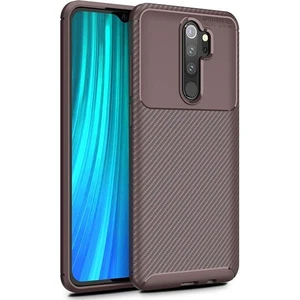 Xiaomi Redmi Note 8 Pro Karbon Görünüm Negro Silikon Kılıf Ekran Koruyucu