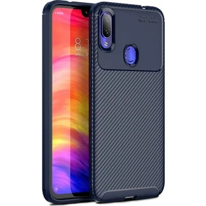 Xiaomi Redmi Note 7 Karbon Görünüm Negro Silikon Kılıf Ekran Koruyucu