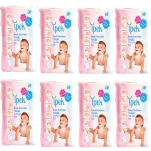 Ipek Maxi Bebek Temizleme Pamuğu 60'lı x 8 Paket