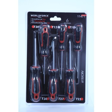 Worldforce 6'lı 200 mm Torx Tornavida Seti S2 Çelik Fiyatı