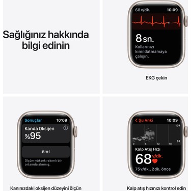 Apple Watch Series 7 Gps + Cellular, 45MM Beyaz Alüminyum Fiyatı