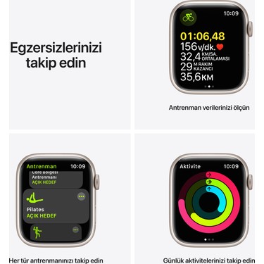 Apple Watch Series 7 Gps + Cellular, 45MM Beyaz Alüminyum Fiyatı
