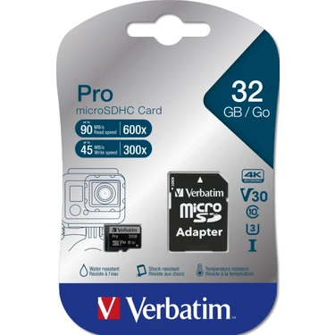 Verbatim Micro Sdhc 32GB Pro Class 10 Hafıza