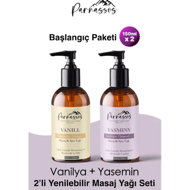 Parnassos Aromaterapi Yasemin Masaj Yağı + Vanilya Doğal Masaj Yağı 150