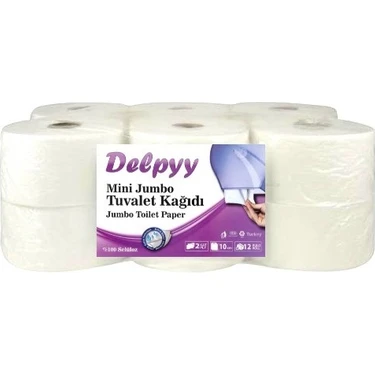 Delpyy Mini Jumbo Tuvalet Kağıdı 12 Rulo 2,5