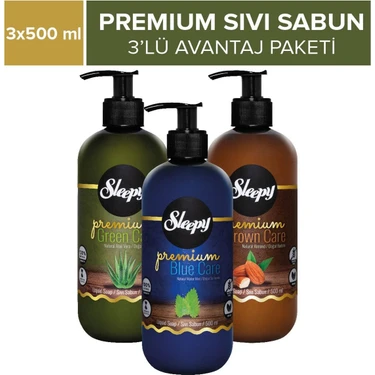 Sleepy Premium Sıvı Sabun 3’lü Avantaj Paketi 3X500