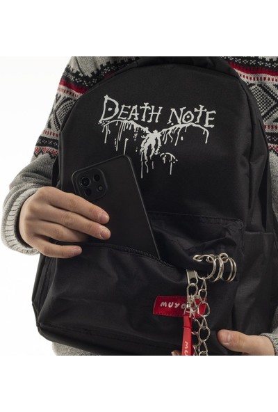 TouzModa Touz Anime Death Note Zincirli Siyah Sırt Çantası