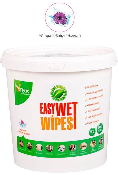 Vebox Easy Wet Wipes Kova Islak Mendil Büyülü Bahçe Kokulu Eko 300'LÜ