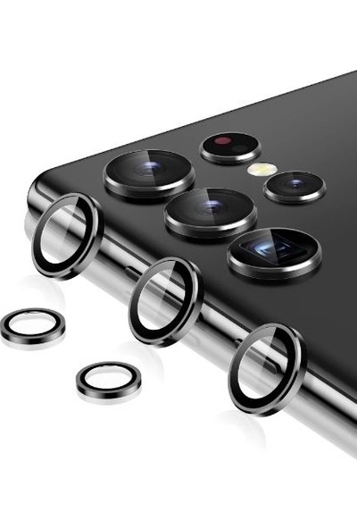 Samsung Galaxy S22 Ultra 5g Siyah Metal Kamera Lens Koruyucu