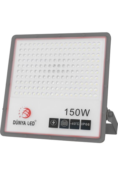 Heslight HS.723/3E 150W Enec Belgeli LED Slım Projektör 3000K Günışığı Su Geçirmez Alüminyum Kasa IP66
