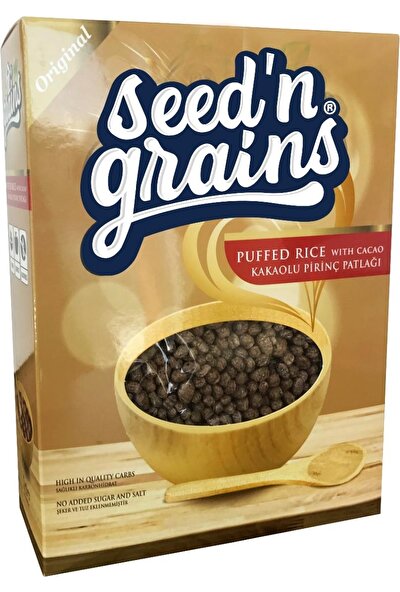 Seed'n Grains Şekersiz 4’lü Pirinç Patlağı Seti 250 G 4 Adet Kakaolu ve Sade Pirinç Patlağı