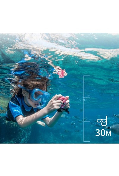 Mini Dijital Çocuk Aksiyon Kamerası Fotoğraf Makinesi 12MP Su Geçirmez 1080P 2.0inç + 8gb Hafıza Kartı