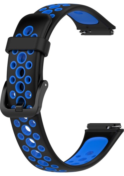 Huawei Band 7/7 Nfc Black+Mavi Için Nefes Alabaş Silikon Saat Band( Yurt Dışından ) modelleri