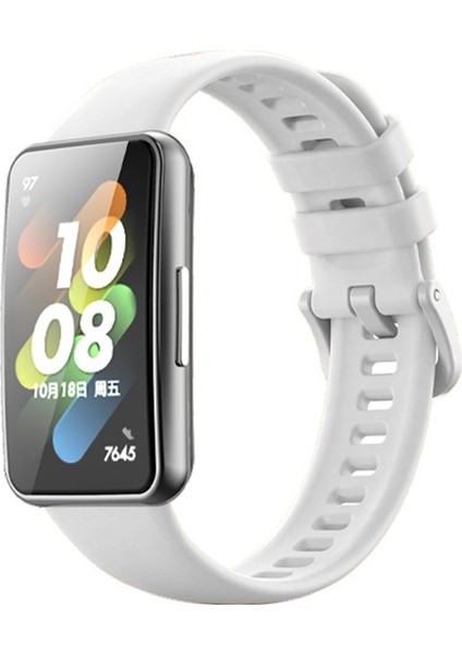Huawei Band 7 / Honor Band 7 White Için Silikon Izle Band( Yurt Dışından )