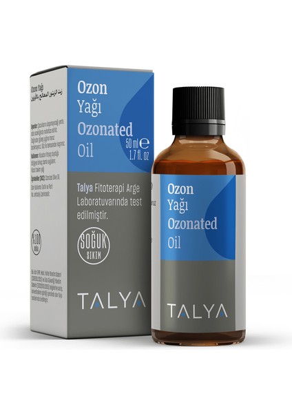 Ozon Yağı (Ozonlanmış Zeytinyağı), Soğuk Sıkım, %100 Saf ve Doğal, 50 ml