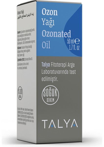 Ozon Yağı (Ozonlanmış Zeytinyağı), Soğuk Sıkım, %100 Saf ve Doğal, 50 ml