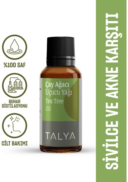 Çay Ağacı Uçucu Yağı (Tea Tree Essential Oil), %100 Saf ve Doğal, 10 ml