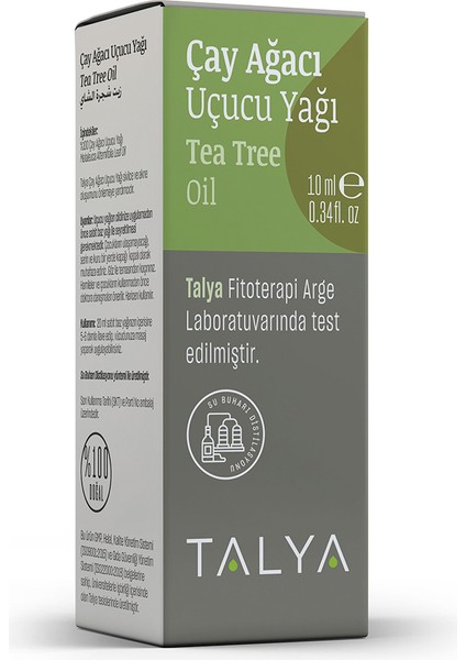 Çay Ağacı Uçucu Yağı (Tea Tree Essential Oil), %100 Saf ve Doğal, 10 ml