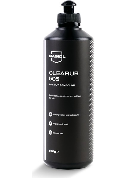 Clearub 505 Hafif Çizik Giderici Polisaj Pastası-Pasta Cila-500gr-Silikonsuz Boya Parlatıcı