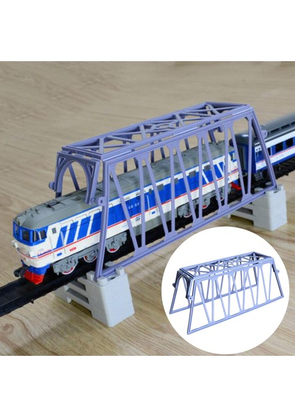 Köprü Ağ Modeli Tren Demiryolu Manzarası Yapı Seti Erkek Oyuncak Dekor (Yurt Dışından)