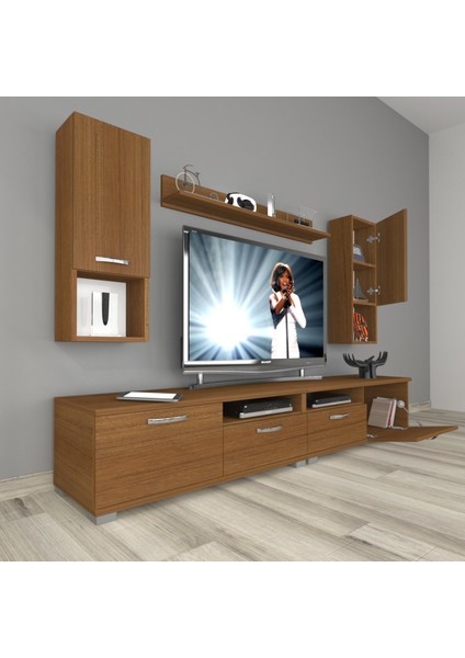 Eko 5200DA Slm Tv Ünitesi Tv Sehpası - Naturel Ceviz