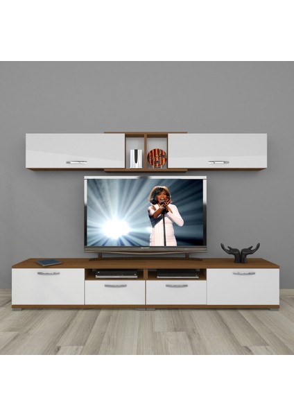 Eko 5220 Mdf Tv Ünitesi Tv Sehpası - Ceviz - Beyaz