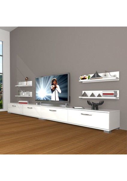 Eko 360R Slm Tv Ünitesi Tv Sehpası - Parlak Beyaz