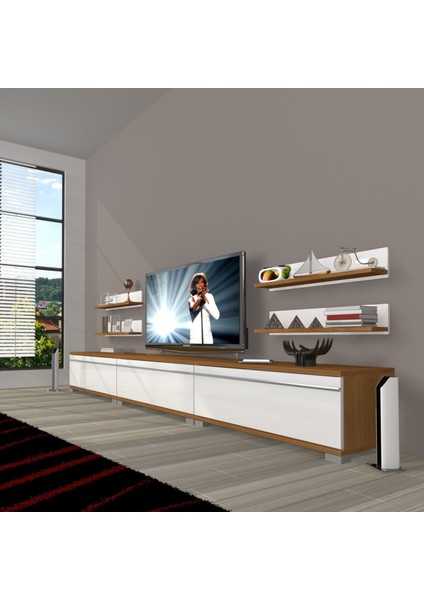 Eko 270R Mdf Tv Ünitesi Tv Sehpası - Ceviz - Beyaz