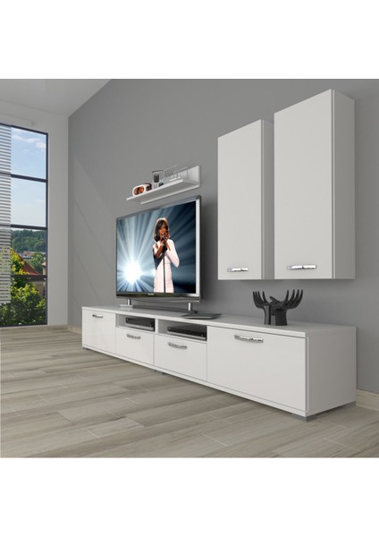 Eko 5220D Mdf Tv Ünitesi Tv Sehpası - Parlak Beyaz