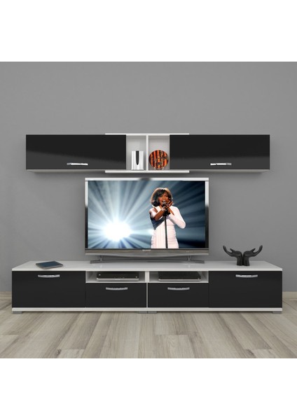 Eko 5220 Slm Tv Ünitesi Tv Sehpası - Beyaz - Siyah