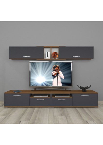 Eko 5220 Mdf Tv Ünitesi Tv Sehpası - Ceviz - Antrasit