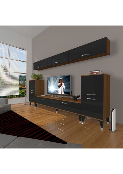 Eko 9 Slm Std Silver Tv Ünitesi Tv Sehpası - Ceviz - Siyah