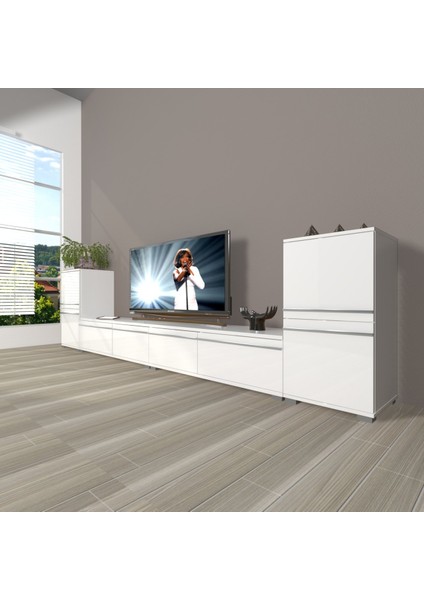 Eko 9220T Mdf Tv Ünitesi Tv Sehpası - Parlak Beyaz