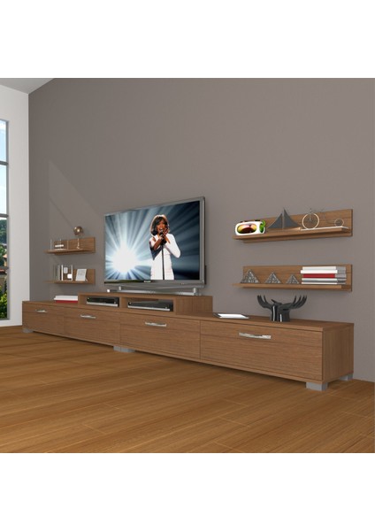 Ekoflex 360R Slm Tv Ünitesi Tv Sehpası - Naturel Ceviz
