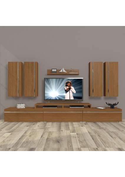 Ekoflex 8d Mdf Tv Ünitesi Tv Sehpası - Naturel Ceviz