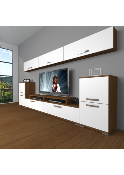 Ekoflex 9 Slm Tv Ünitesi Tv Sehpası - Ceviz - Beyaz