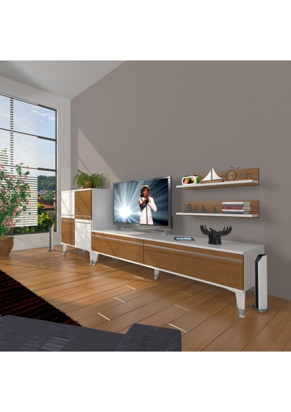 Eko On Mdf Std Silver Tv Ünitesi Tv Sehpası - Beyaz - Ceviz