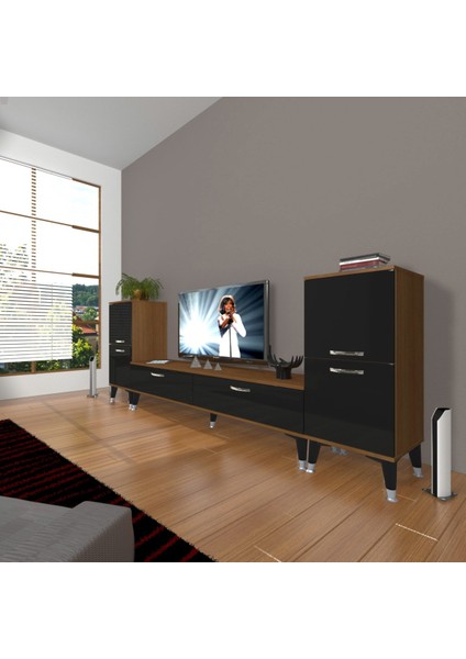 Eko On2 Slm Std Silver Tv Ünitesi Tv Sehpası - Ceviz - Siyah