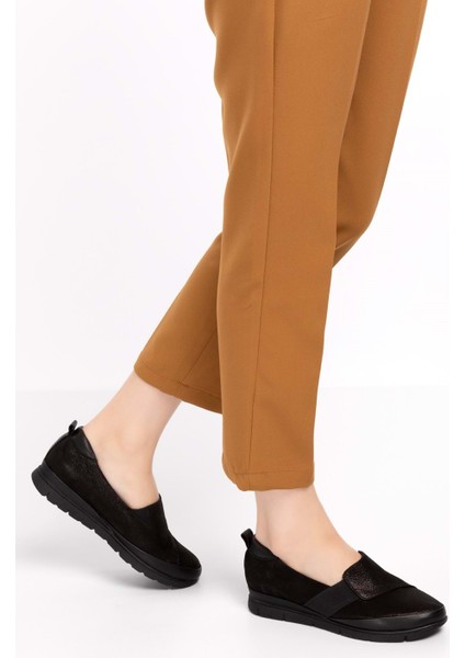 Kadın Hakiki Deri Anatomik Yumuşak Taban Günlük Ayakkabı PYT.1205 - Siyah Sim - 36 fiyatları