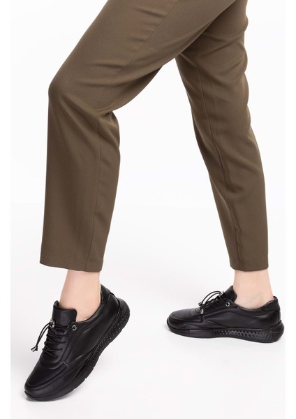 Içi Dışı Hakiki Deri Faylon Taban Hafif Spor Ayakkabı ES.110 - Siyah - 39 modelleri