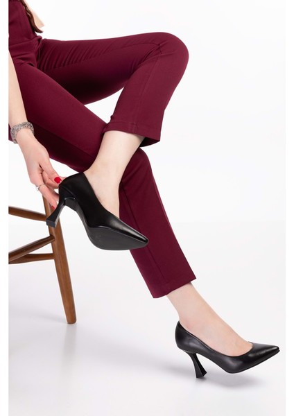 Kadın Hakiki Deri Stiletto Ayakkabı ŞHN.861 - Siyah - 39 modelleri