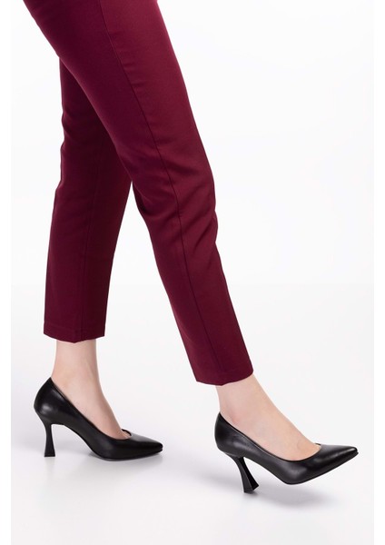 Kadın Hakiki Deri Stiletto Ayakkabı ŞHN.861 - Siyah - 39 indirimleri