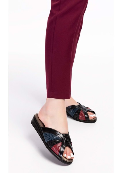 Kadın Hakiki Deri Şık Rahat Ev Terliği KAYAŞ.038 - Multi - 40 modelleri