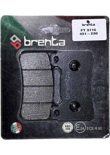 Honda Cbr 1000 Rr Ön Disk Brenta Fren Balata 2004 - 2016