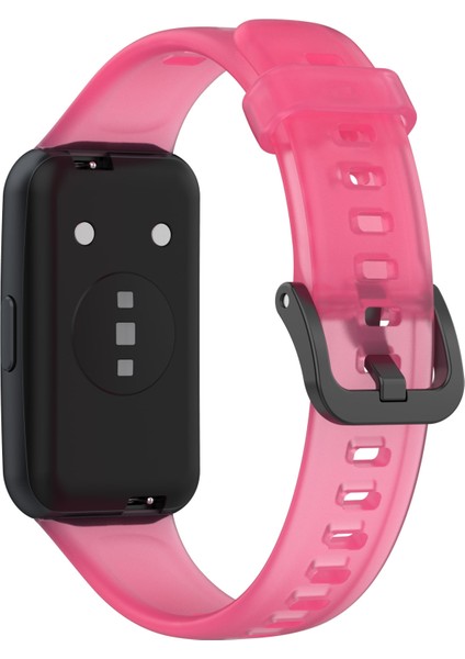 Huawei Band 7/7 Nfc Gül Kırmızı Şeffaf Silikon Saat Bandı (Yurt Dışından) fiyatları