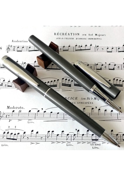 Simplex Tükenmez & Roller Kalem Seti - Black & Chrome (Yurt Dışından) fırsatları