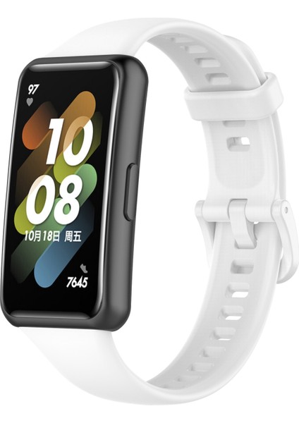 Huawei Band 7 Beyaz Için Silikon Izle Band